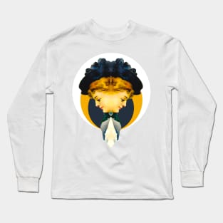 Sad girl in profile Long Sleeve T-Shirt